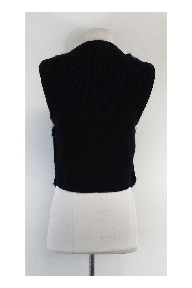Current Boutique-Quinn - Louisa Black Fur Vest Sz S
