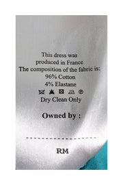 Current Boutique-RM by Roland Mouret - Teal Cap Sleeve Dress Sz 4