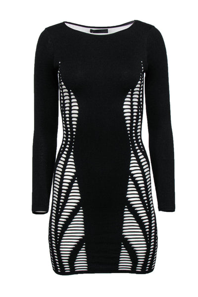 Current Boutique-RVN - Black Knit Bandage Dress w/ Cutouts Sz S