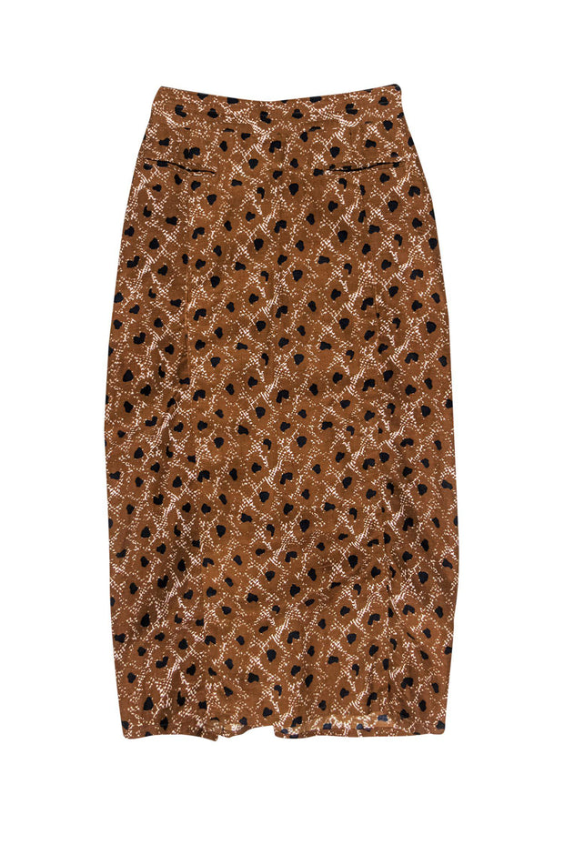 Current Boutique-Rachel Comey - Brown Leopard Print Maxi Skirt Sz M