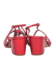 Current Boutique-Rachel Comey - Red Strappy Block Heel Pumps Sz 11