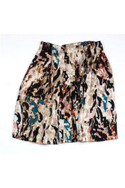 Current Boutique-Rachel Roy - Apricot Multicolor Splatter Print Skirt Sz 4
