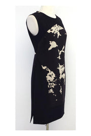 Current Boutique-Rachel Roy - Black & Cream Abstract Print Dress Sz 4