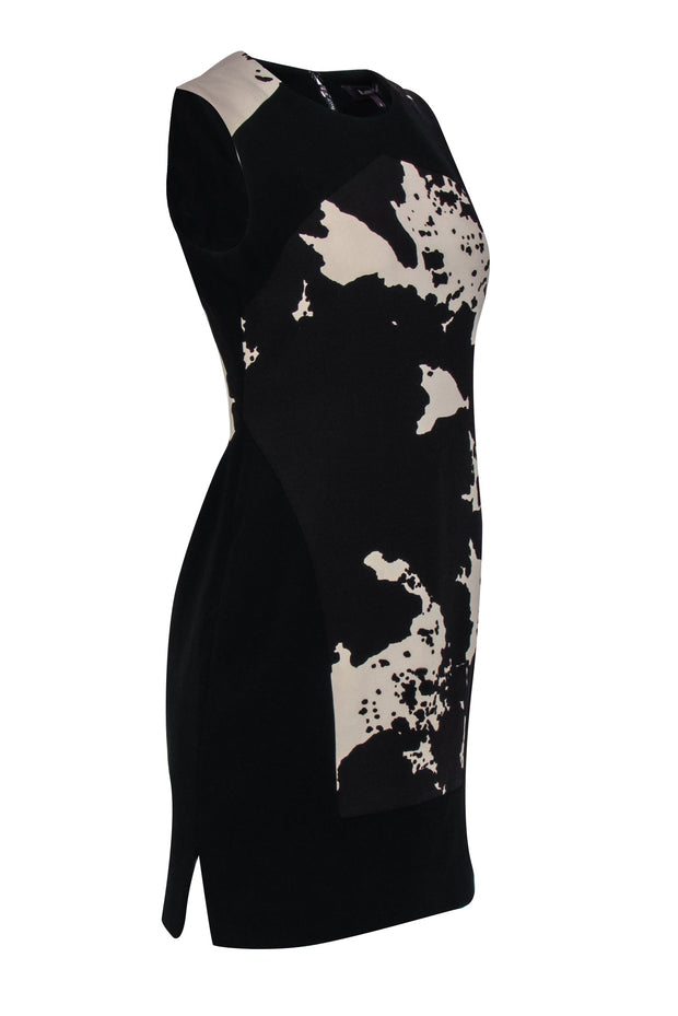 Current Boutique-Rachel Roy - Black & White Cow Print Sheath Dress Sz 4