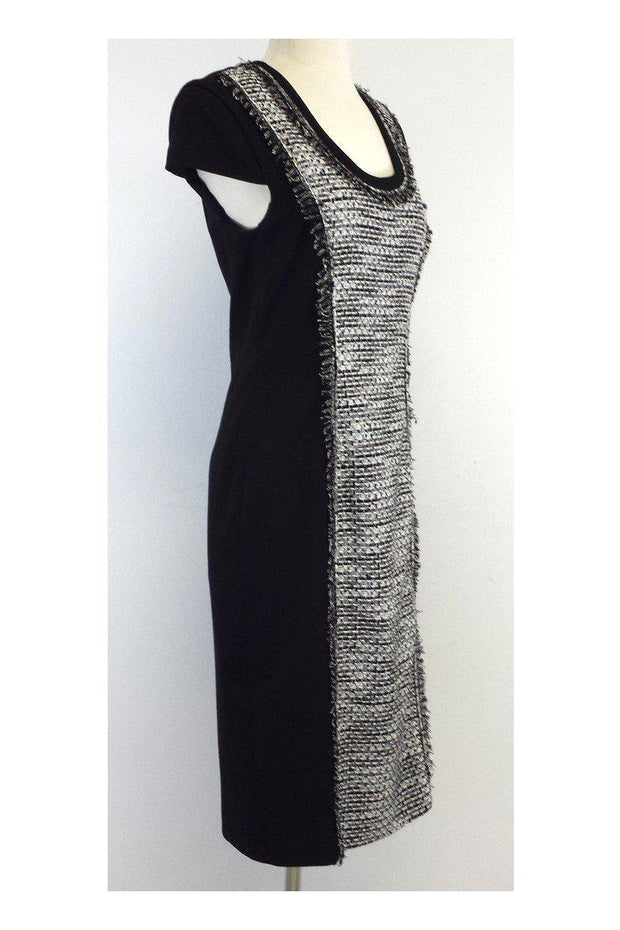 Current Boutique-Rachel Roy - Black & White Tweed Short Sleeve Dress Sz 8