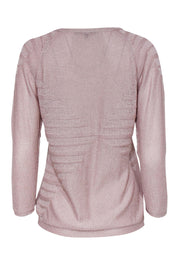 Current Boutique-Rachel Roy - Blush Metallic Ribbed Sweater Sz M