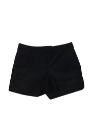 Current Boutique-Rachel Zoe - Black Wool Cuffed Shorts Sz 2