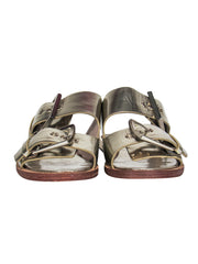 Current Boutique-Rachel Zoe - Gold Slide Sandals w/ Buckles Sz 6