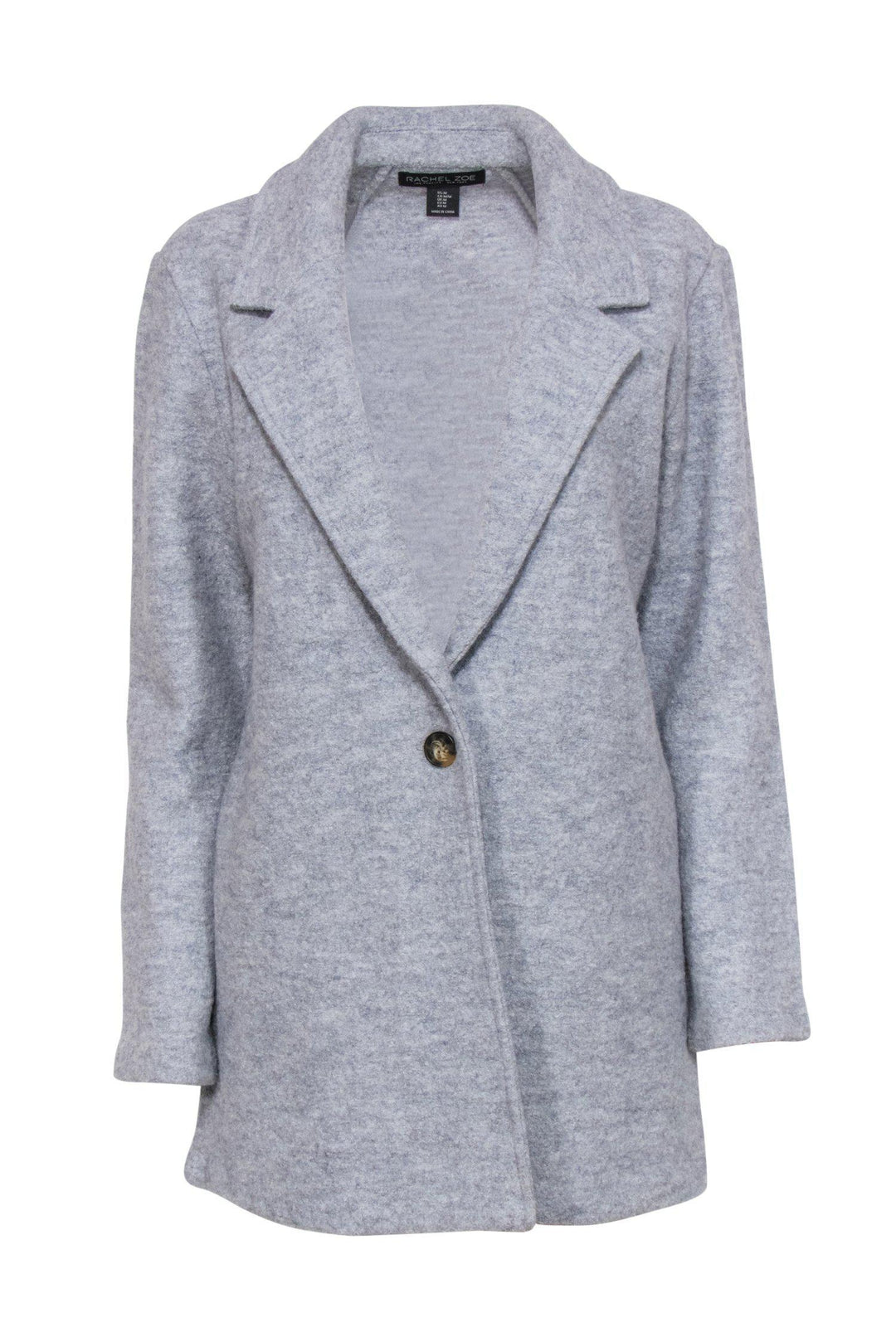 Rachel Zoe - Grey Buttoned Wool Blend Coat Sz M – Current Boutique