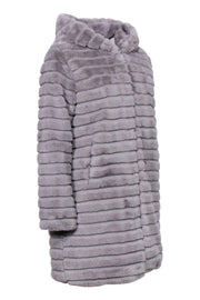 Current Boutique-Rachel Zoe - Grey Faux Fur Hooded Coat Sz M