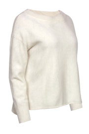 Current Boutique-Rachel Zoe - White Rabbit Hair Blend Fuzzy Knit Sweater Sz L