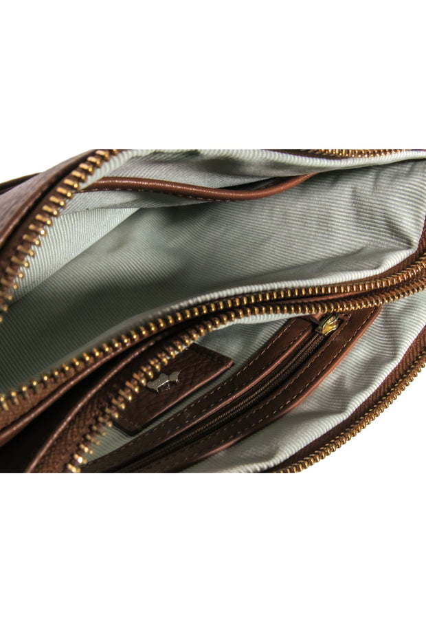 Current Boutique-Radley London - Brown Leather Triple Compartment Crossbody