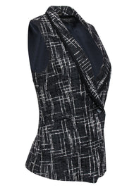 Current Boutique-Rag & Bone - Black & White Textured Tweed Blazer-Style Vest Sz 4
