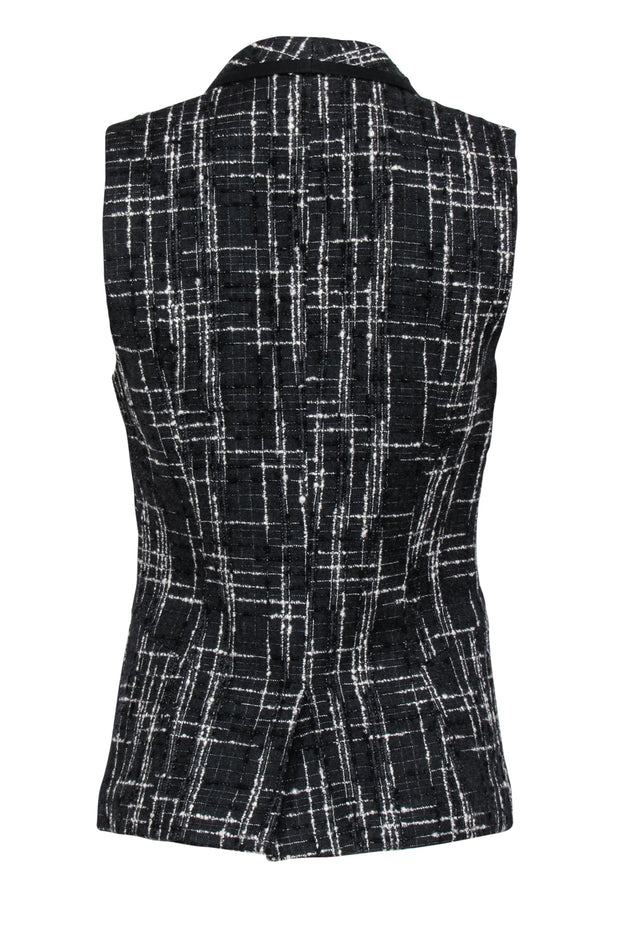 Current Boutique-Rag & Bone - Black & White Textured Tweed Blazer-Style Vest Sz 4