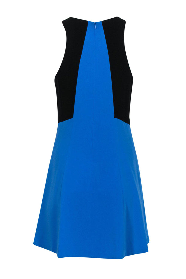 Current Boutique-Rag & Bone - Blue & Black Colorblocked Sleeveless Fit & Flare Dress Sz 6