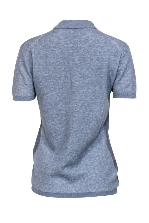 Current Boutique-Rag & Bone - Blue Short Sleeve Polo Shirt Sz XS