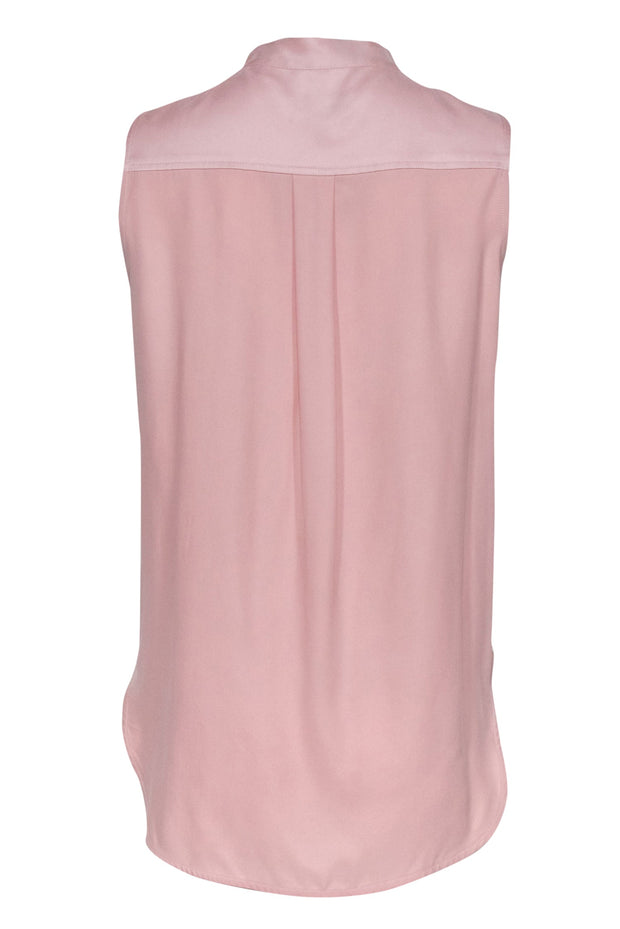 Current Boutique-Rag & Bone - Blush Pink Textured Silk Sleeveless Blouse Sz M