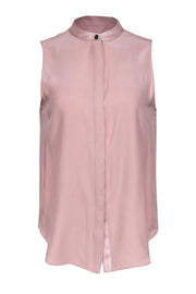 Current Boutique-Rag & Bone - Blush Pink Textured Silk Sleeveless Blouse Sz M