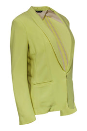 Current Boutique-Rag & Bone - Bright Yellow Green Shawl Lapel Blazer Sz 6