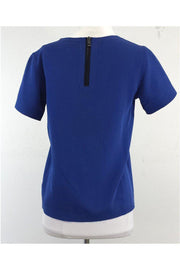 Current Boutique-Rag & Bone - Cobalt Blue Pocket Raw Edge T-Shirt Sz S