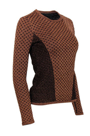 Current Boutique-Rag & Bone - Copper & Black Metallic Knit Sweater Sz XS