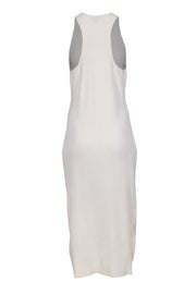Current Boutique-Rag & Bone - Cream Ribbed Stretch Knit Sleeveless Midi Dress Sz XL