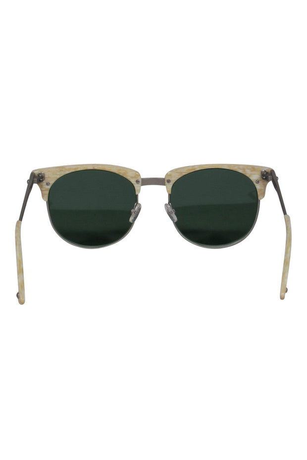 Current Boutique-Rag & Bone - Cream Wayfarer-Style Sunglasses