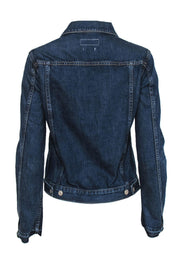 Current Boutique-Rag & Bone - Dark Wash Button-Up Denim Jacket w/ Frayed Cuffs Sz S