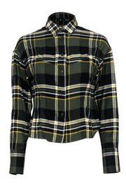Current Boutique-Rag & Bone - Green & Yellow Plaid Button-Up Flannel Sz XS