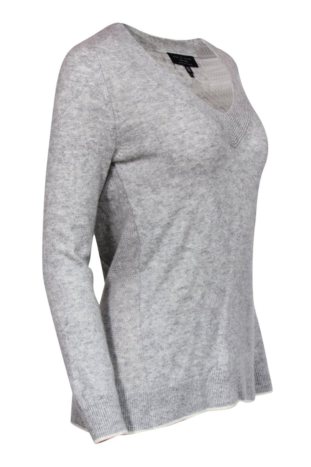 Current Boutique-Rag & Bone - Grey Knitted Cashmere Sweater Sz XS