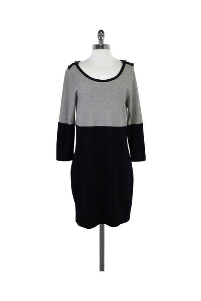 Current Boutique-Rag & Bone - Grey & Navy Sweater Dress Sz L