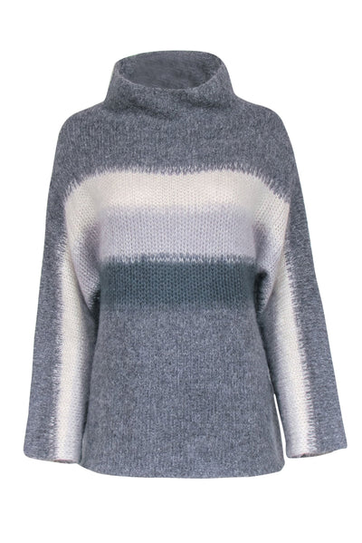 Current Boutique-Rag & Bone - Grey Ombre Turtleneck Sweater Sz S