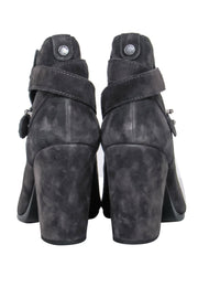 Current Boutique-Rag & Bone - Grey Suede Side Buckle Short Boots Sz 10