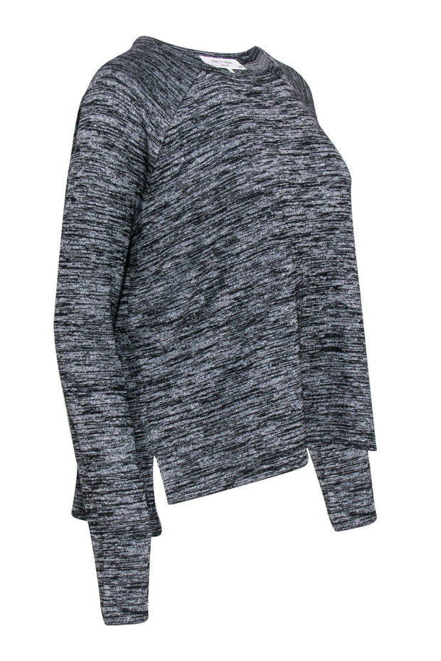 Current Boutique-Rag & Bone - Heathered Charcoal Long Sleeve "Camden" Top Sz M