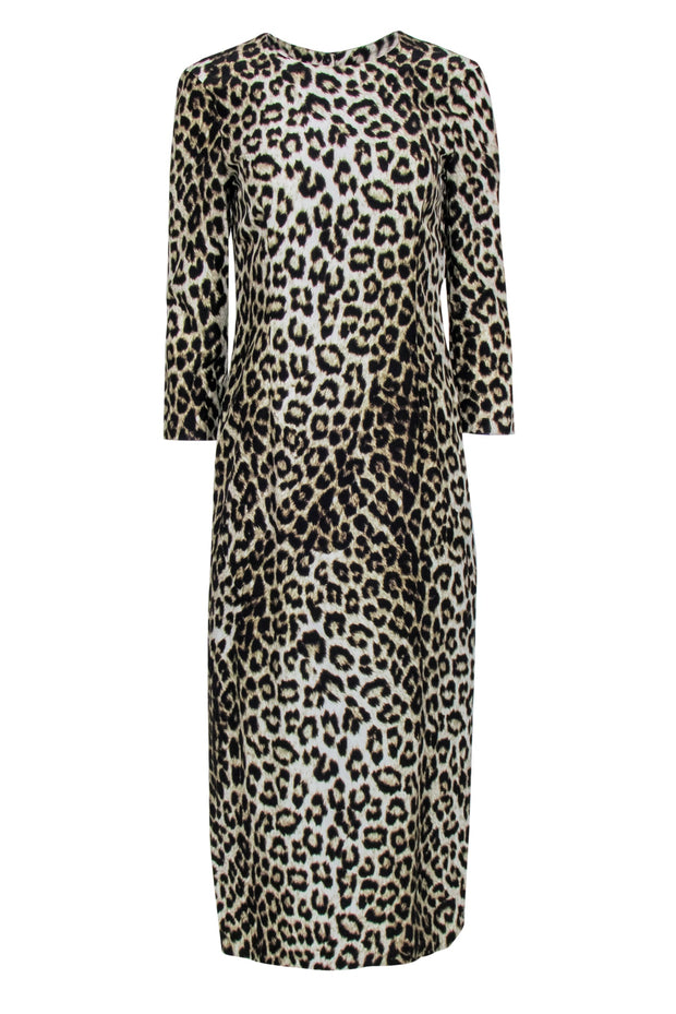 Current Boutique-Rag & Bone - Leopard Print Long Sleeve Shift Dress Sz 6