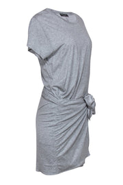 Current Boutique-Rag & Bone - Light Grey Short Sleeve T-Shirt-Style Wrap Dress Sz