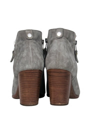 Current Boutique-Rag & Bone - Light Grey Suede Block Heel Booties Sz 10
