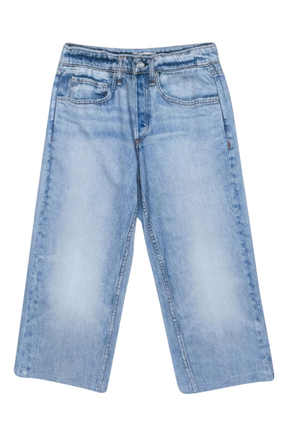 Current Boutique-Rag & Bone - Light Wash Stretchy Cropped Wide Leg Jeans Sz S
