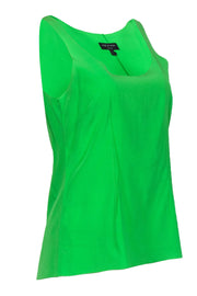 Current Boutique-Rag & Bone - Lime Green Silk Scoop Neck Tank Sz S