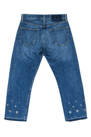 Current Boutique-Rag & Bone - Medium Wash Jeans w/ Silver-Toned Grommets Sz 27