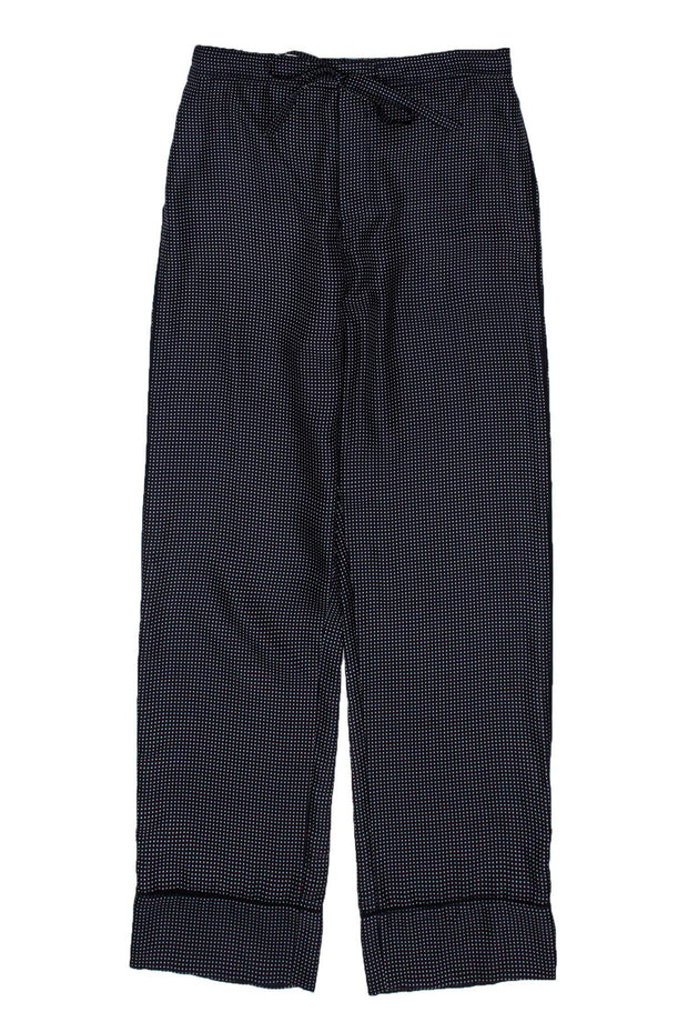 Current Boutique-Rag & Bone - Navy Blue Silk Pants w/ Polka Dots Sz 0