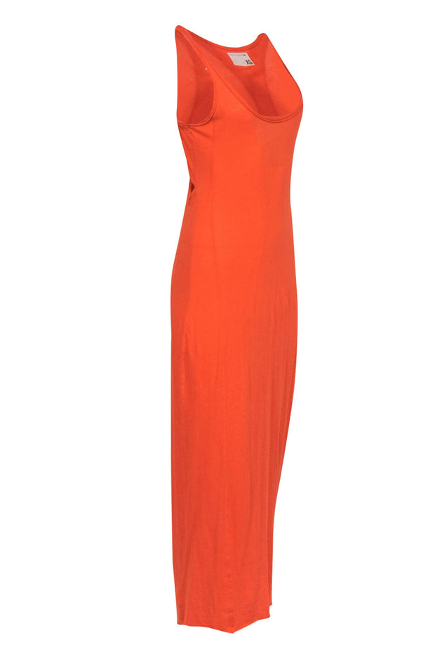 Current Boutique-Rag & Bone - Orange Knit Sleeveless Maxi Dress w/ Racerback Cutout Detail Sz XS