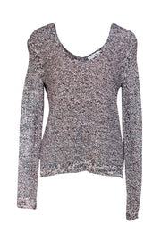 Current Boutique-Rag & Bone - Pink, Black & White Sweater Sz S