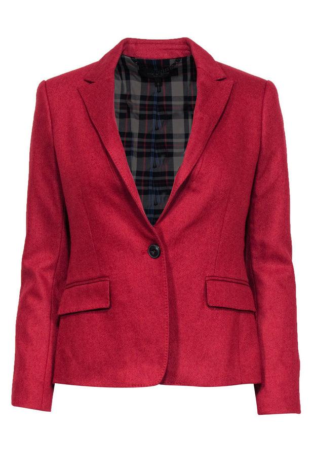 Current Boutique-Rag & Bone - Red Wool Blend Single Button Blazer Sz 0