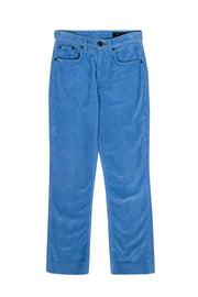 Current Boutique-Rag & Bone - Sky Blue Corduroy Straight Leg Pants Sz 24