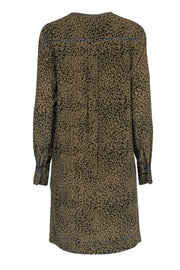 Current Boutique-Rag & Bone - Tan & Black Leopard Print Silk Shift Dress Sz M