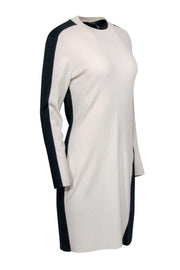 Current Boutique-Rag & Bone - White & Black Colorblocked Long Sleeve Sweater Dress Sz L