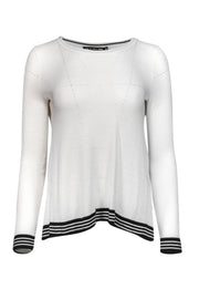 Current Boutique-Rag & Bone - White Open Knit Sweater Sz XS