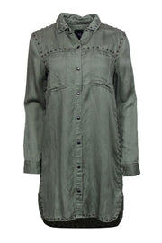 Current Boutique-Rails - Olive Green Studded Shirtdress Sz S
