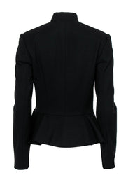 Current Boutique-Ralph Lauren - Black Button Front Peplum Jacket Sz 8